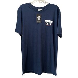 NEW Where I’m From shirt Nashville TN Navy Blue Short Sleeve Music City Large